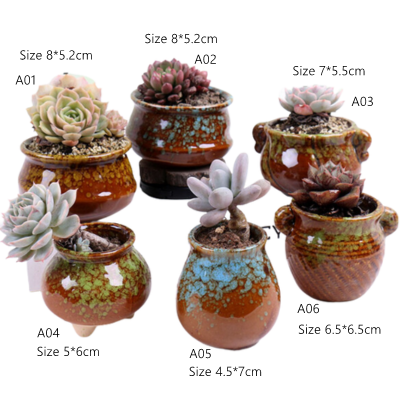 glazed garden pots
